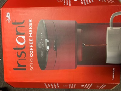 INSTANT Single Serve Drip Coffee Maker 40-Oz Solo Maroon #8219
