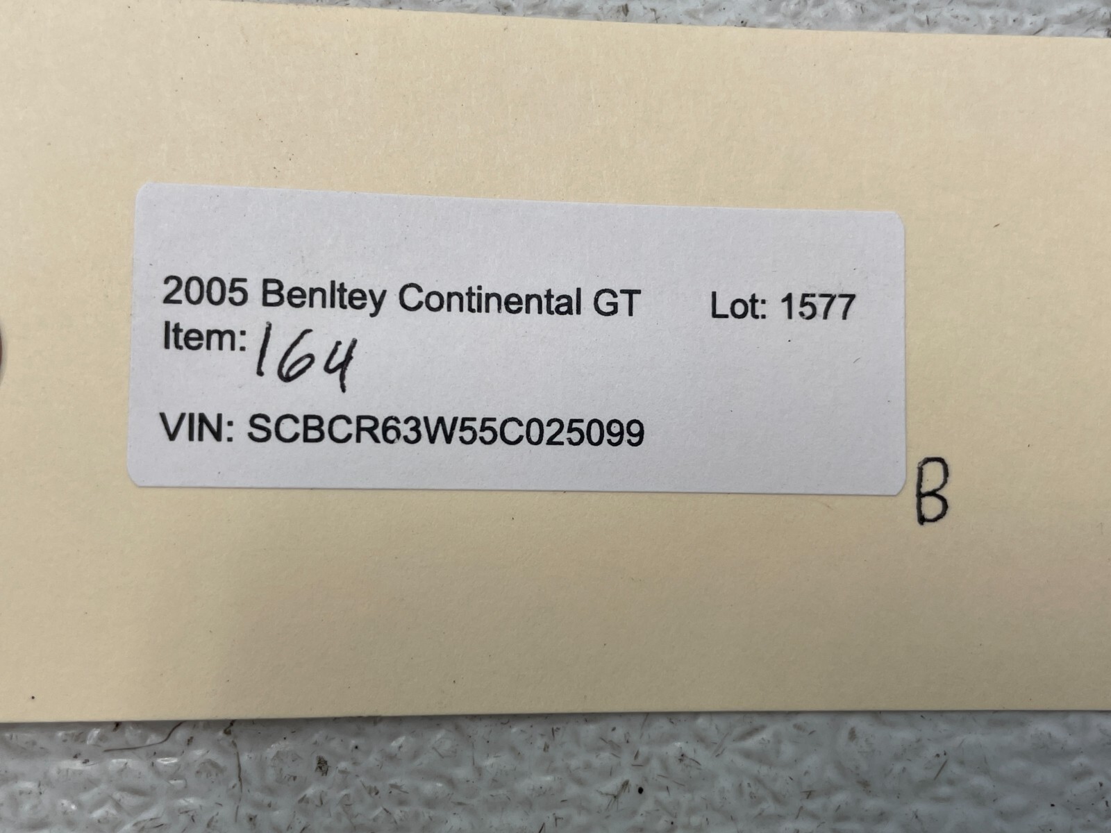 Bentley Continental GT 2003-2007 RIGHT Side marker light