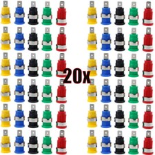 20PCS 5 Colors 4Mm Banana Jack Female Panel Mount Banana Socket Adapter Binding