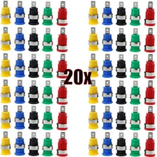 20PCS 5 Colors 4Mm Banana Jack Female Panel Mount Banana Socket Adapter Binding