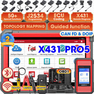 LAUNCH X431 PRO 5 & X-PROG3 Bi-Directional Diagnostic Scanner Topology Mapping