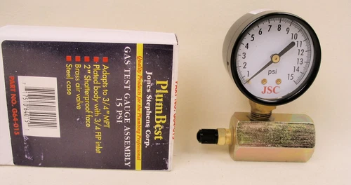 Gas Test Gauge Assembly 15 PSI Jones Stephens G64-015  - Picture 6 of 7