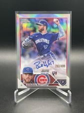 2023 Topps Chrome Baseball Brandon Hughes RC On Card Auto Refractor /499