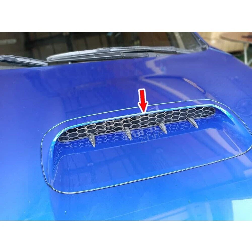 Unpainted For Subaru WRX 4th 4DR Sedan STI Front Hood Mesh Grille+Shark Fin Foto 4 de 4