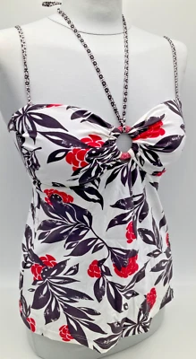 WATERCULT Tankini-Oberteil Top weiß gemustert verschiedene Größen - Bild 1 von 4