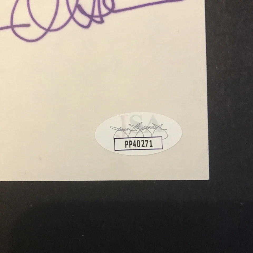 Merlin Olsen SIGNED 3X5 INDEX CARD LOS ANGELES RAMS HOF JSA CERTIFIED AUTOGRAPH! - Image 3 of 4