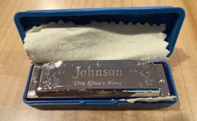 Johnson BK-520-C Blues King Harmonica, Key of C - Single Harp with Case