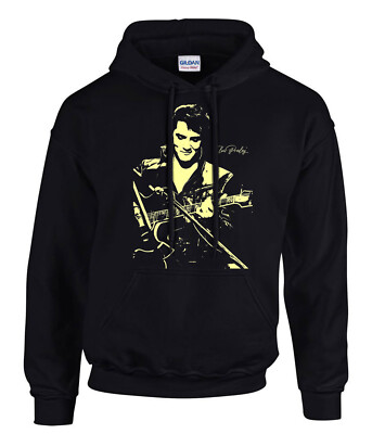 Elvis Presley Rock and Roll Music Hood Hooded Kapuzenpullover Schwarz -31043 -SW