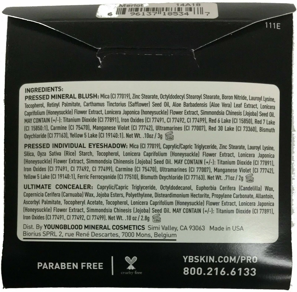 Youngblood Mineral Cosmetics Pressed Single Eye Shadow Pro Palette Refill Melot - Image 3 of 3