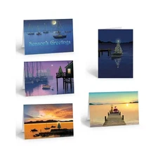 Assorted Boating Christmas Cards - 15 Boxed Christmas Cards and Envelopes - 103