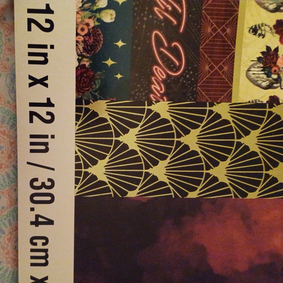 12x12 Halloween Dark Magic Scrapbook Paper 12 design 24 sheet Vintage Hollywood - Image 2 of 4