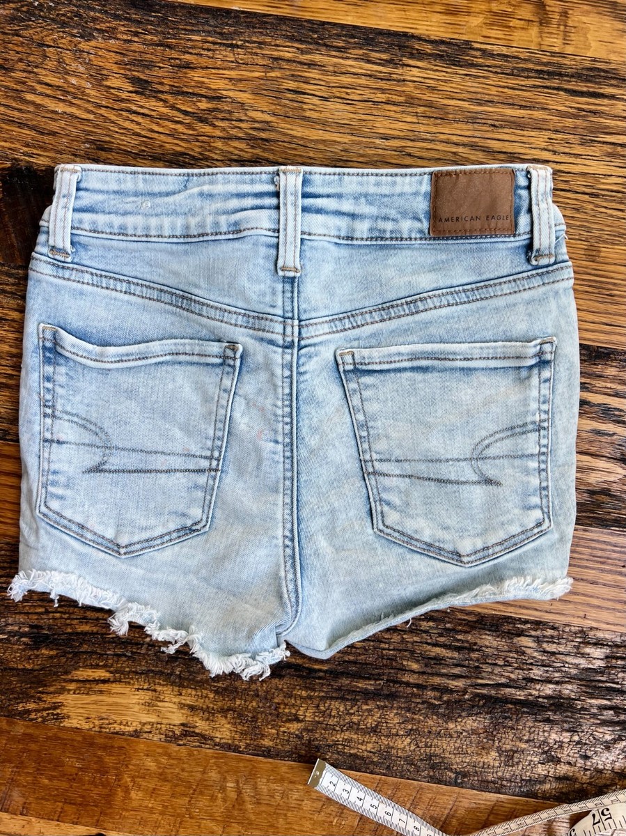 American Eagle Ladies Next Level Stretch Distressed Jean Shorts