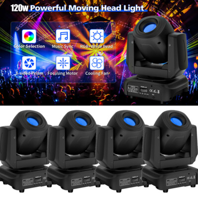 4x 120W LED 8 Gobo Moving Head RGBW Bühnenlicht DMX Disco Bühnenbeleuchtung