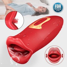 Rose Sucking Vibrator Oral Clit Licking Tongue G Spot Dildo Sex Toys For Women