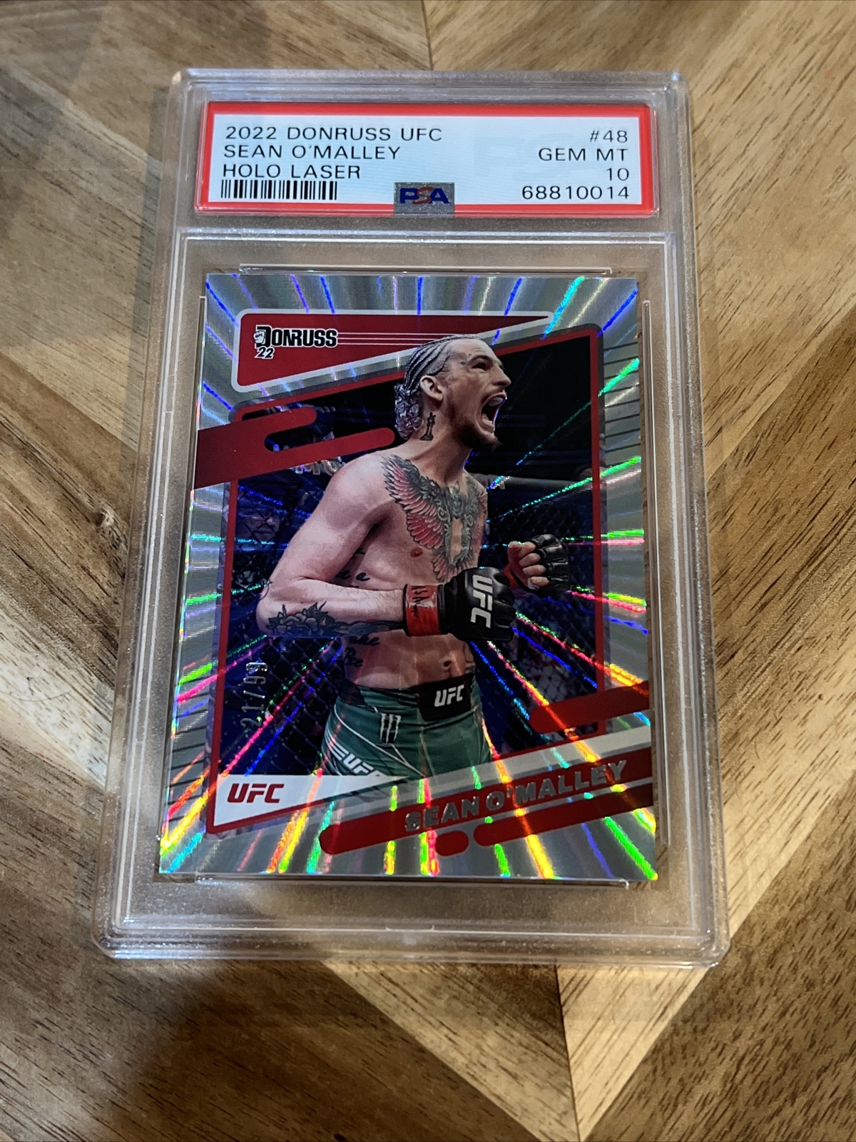 2022 Donruss UFC #48 Sean O'Malley Holo Laser /99 PSA 10
