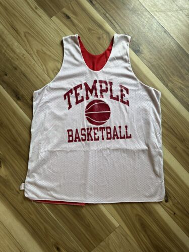 Vintage Team Issued Temple University Basketball Jersey Sz XL Made USA Owls