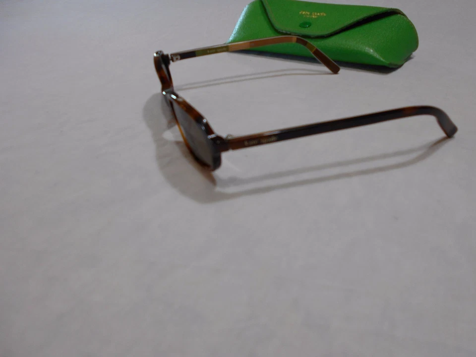 Солнцезащитные очки Kate Spade BEA/S с чехлом 4 1/2 дюйма в коричневой черепаховой оправе с янтарными линзами - Изображение 3 из 4