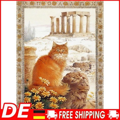 (DF3852) 5D DIY Full Drill Diamond Painting Cat Embroidery Mosaic Craft Kit (LD0