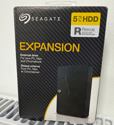 Seagate Expansion 5TB Mobile Externe Festplatte in Schwarz - USB3.0
