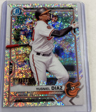 2021 Bowman Chrome #BCP-76- YUSNIEL DIAZ Rookie RC Speckle Refractor #'d/299