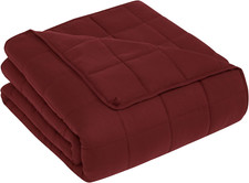 Premium 20lbs Weighted Blanket for Adults - Comfort Sleep in Claret Red