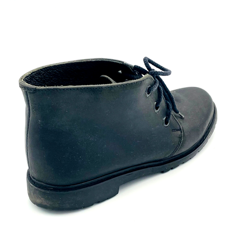 Black Leather Women's Ankle Workboots Size 7 Good Condition Vintage Biker Work - Picture 5 of 14
