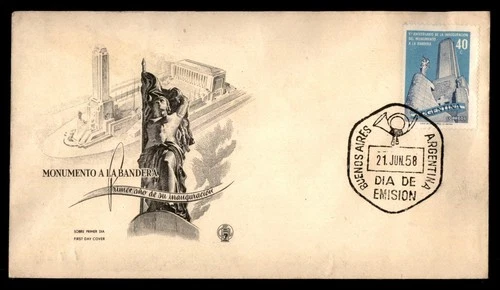 Mayfairstamps Argentina FDC 1958 Monumento a La Bandera First Day Cover aaw_5327