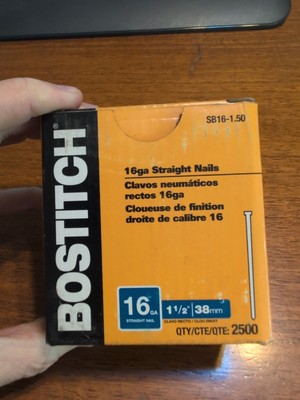 Bostitch 1-1/2 In. 16 Gauge Straight Finish Nail - Box of 2500 