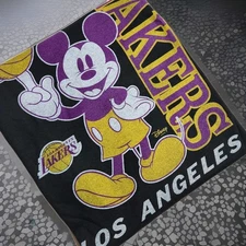 Junk Food Men's Large T-Shirt Black L.A. Lakers Disney Mickey Baller Throwback 