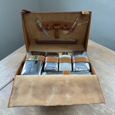 VTG 60S Travel Toiletry Kit Pigskin Leather C...