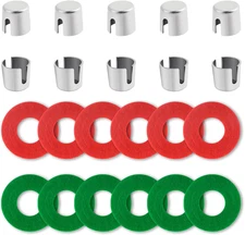10PCS Battery Post Shims with 12PCS Felt Washers,Battery Terminal Shim for Repai