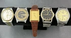 Seiko & Citizen Lot Of 5 Mens Vintage Quartz Watches, Analog, Day Date + More