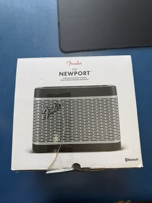 Fender the Newport Portable Bluetooth Speaker Black/Silver with Power Cable