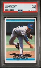1992 DONRUSS #707 NOLAN RYAN PSA 9