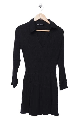Zara Robe Chemisier Femme Noir Élégant Plissée (EU 34, INT XS) - Photo 1/4