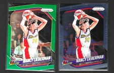 NANCY LIEVERMAN 2 Card Lot 2025 Panini Prizm WNBA #34 Green / Base Mercury