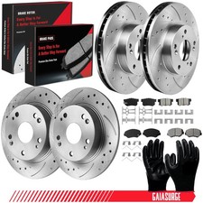 Front Rear Disc Brake Rotors Brake Pads For 2003 2004-2007 Honda Accord 5lugs