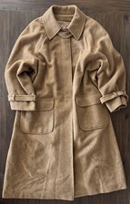 Pendleton Coat Womens L/XL Camel Brown Swing A-Line Brushed Wool Fuzzy Vintage