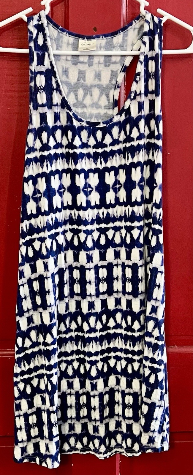 Soma Shift Dress Women’s Size Medium Blue Tie Dye Sleeveless