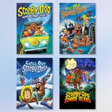 x4 Scooby Doo animiertes A5 Bild Poster Drucke Film TV Show Videospiel