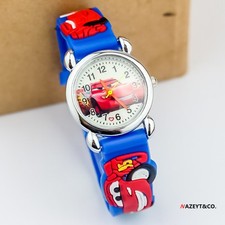 Cartoon Cars Lightning McQueen Wristwatch Kids Leisure Quartz Watch Boxed Gift