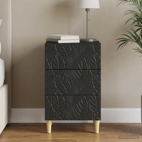 Nachttisch Schwarz 43 X 39,5 X 66,5 Cm Holzwerkstoff