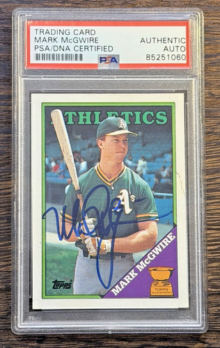 1987 Topps #580 Mark McGwire Signed Auto PSA/DNA Certified Oakland Athletics