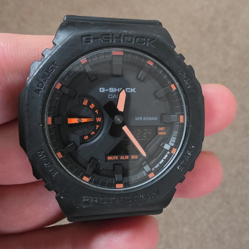 Casio G-Shock GA-2100-1AER Black Analog Digital Watch – Box & Papers, photo 1 of 5