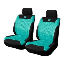 Besulen Front Car Seat Covers 2 Pack Butterfly Automotive Seat Green
