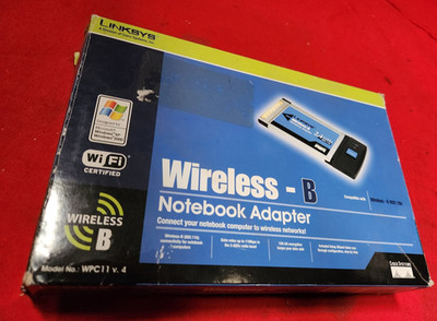 Linksys WPC11-VN v.4 2.4GHz Wireless - B Notebook Adapter unused   8w6
