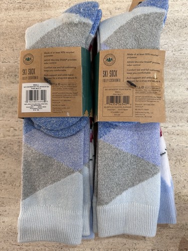 New Northeast Outfitters Ski Socks Lot 2 Packs Of 2 Thick Youth Kids 13K-4 Bears - Picture 4 of 4