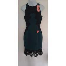 Chi Chi London Sydney lace trim sleeveless a-line dress UK size 10 brand new