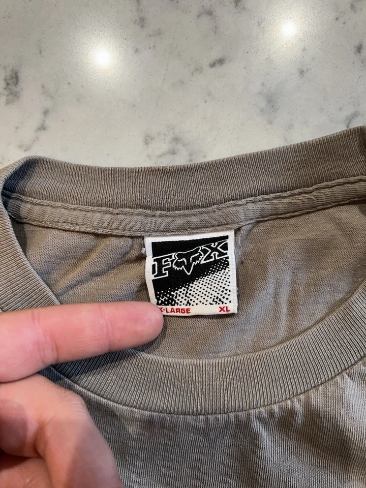 Camiseta Fox Racing Youth XL marrón con logotipo gráfico Foto 3 de 4