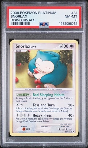 Pokemon Snorlax Rising Rivals 81/111 PSA 8